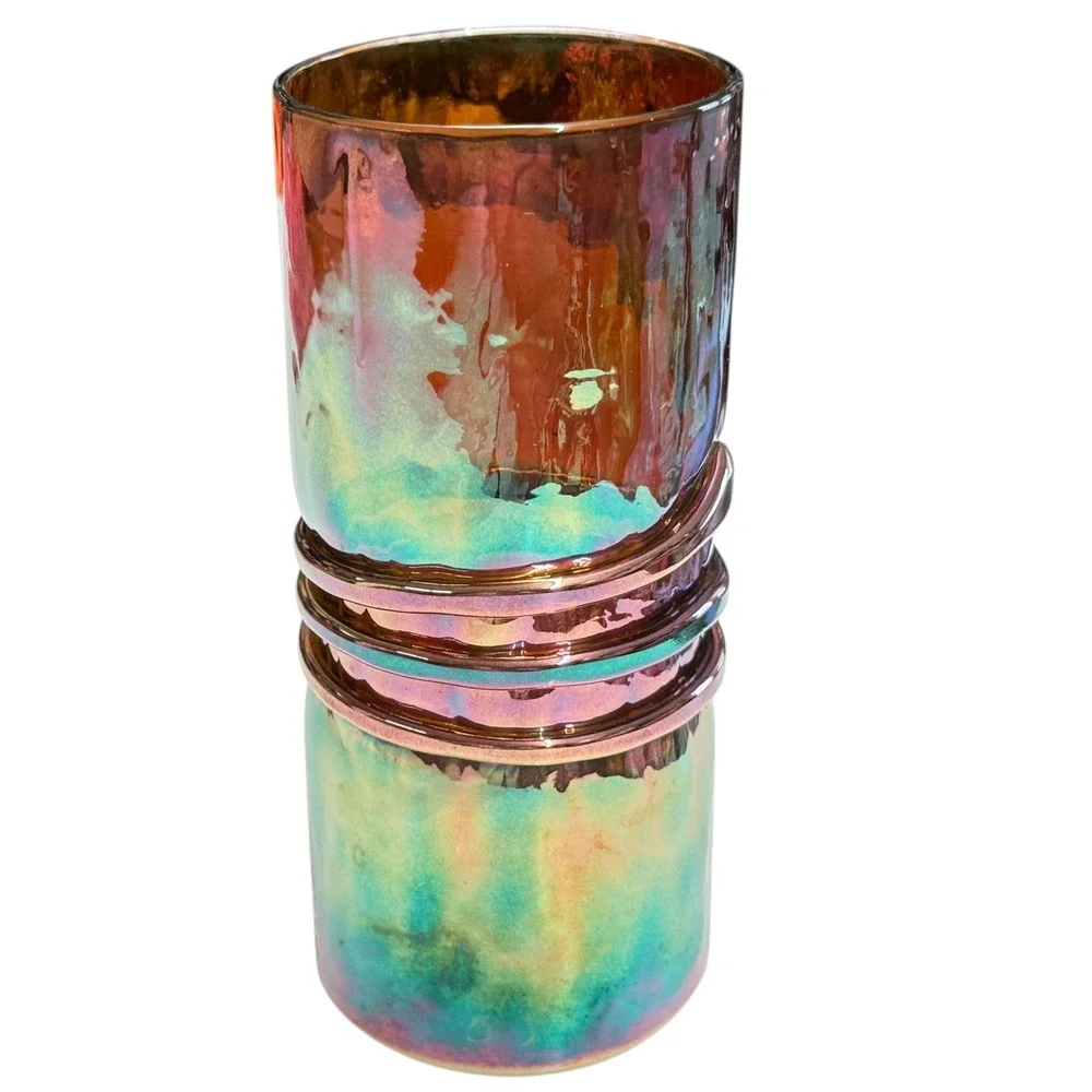 Esteban Prieto Hand-Blown Iridescent‎ Oil Slick Tumbles 6